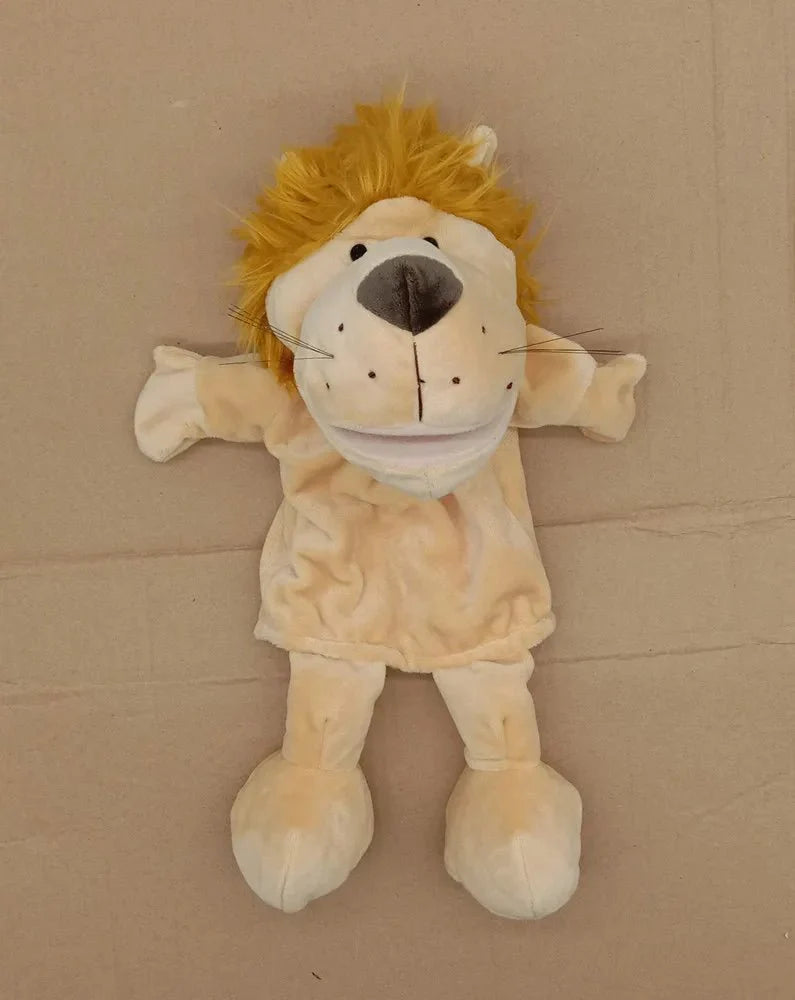 35cm Cartoon Animal Hand Puppet – Lion, Elephant, Pig Plush Toy