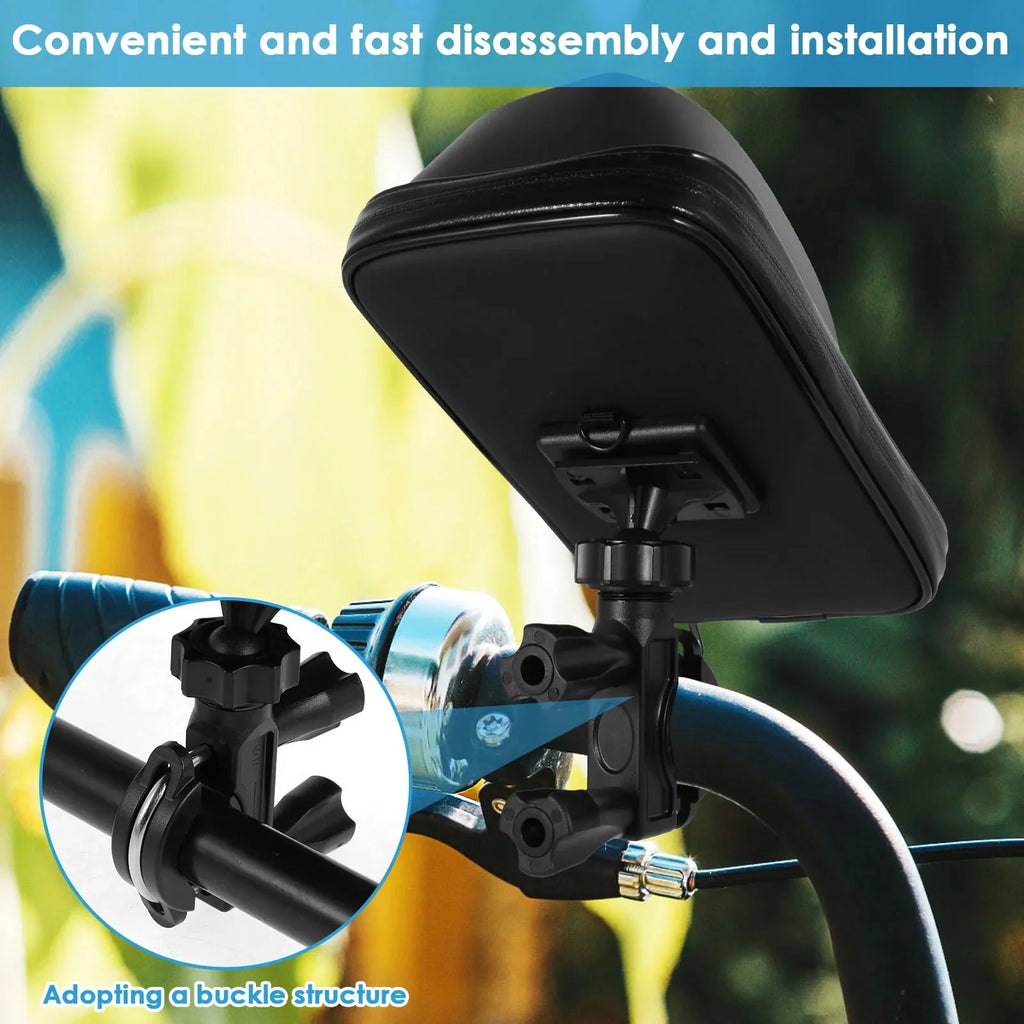 360° Rotatable Waterproof Bike Phone Holder Bag Touchscreen and Sunshade