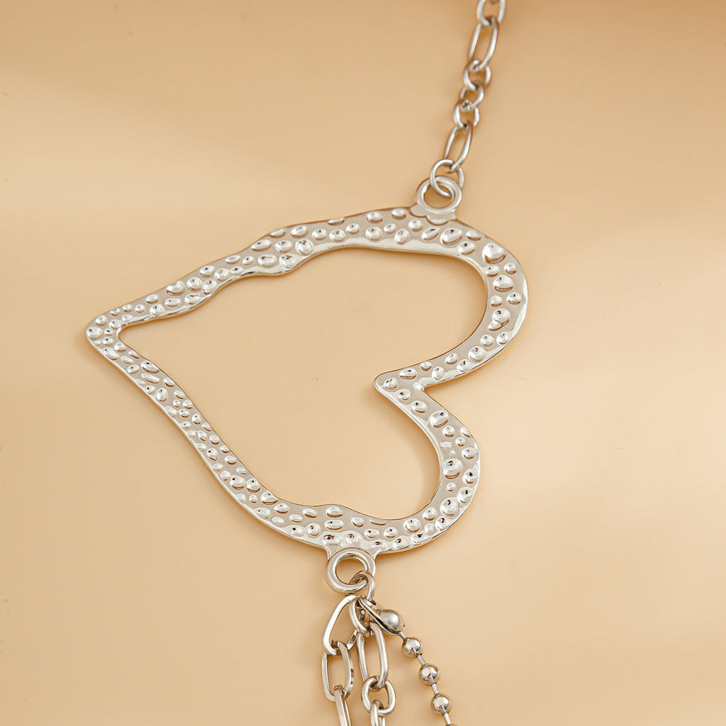 Sweet Cool Ins Exaggerated Big Love Waist Chain Female Personality Metal Thin Chain Body Chain