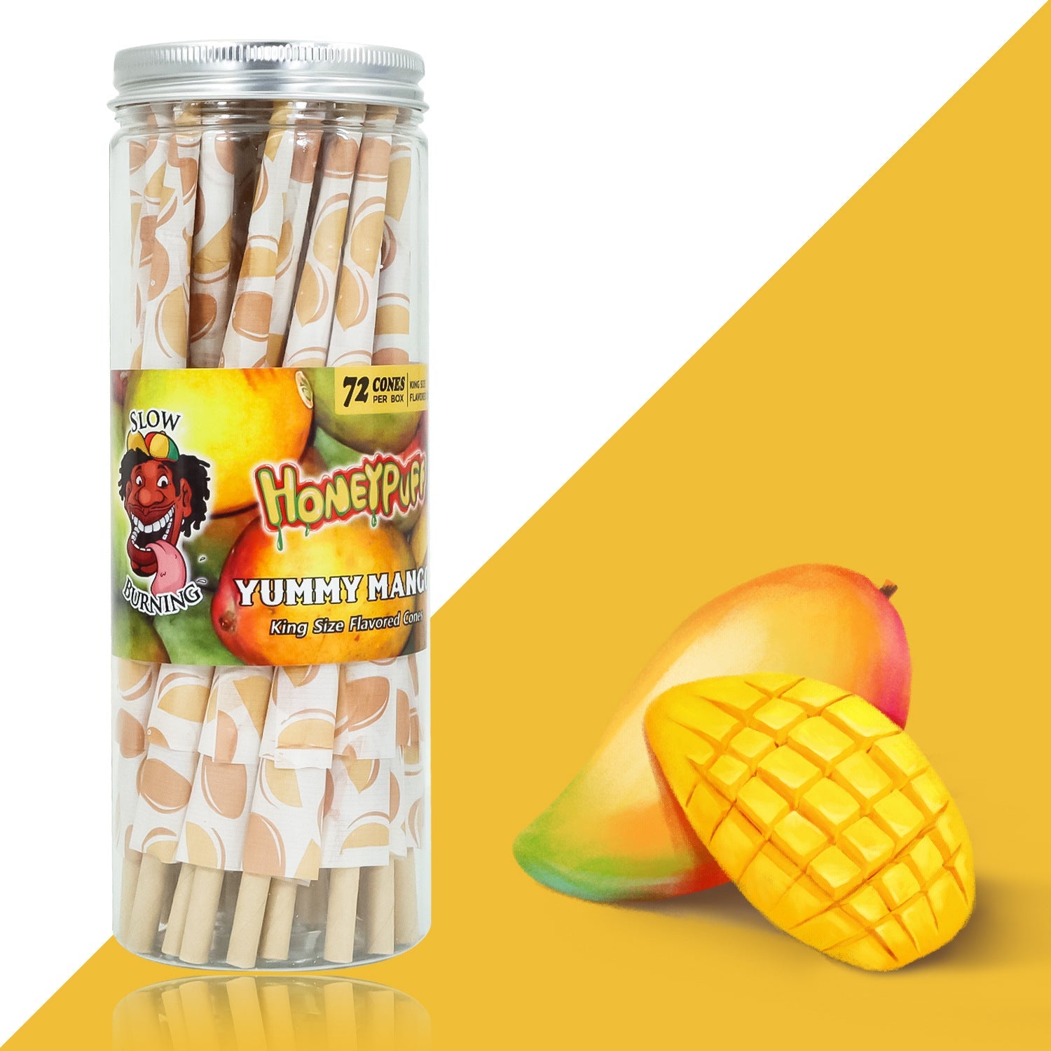 Cigarette roll paper fruit flavor horn tube 72 pack canned flavor paper