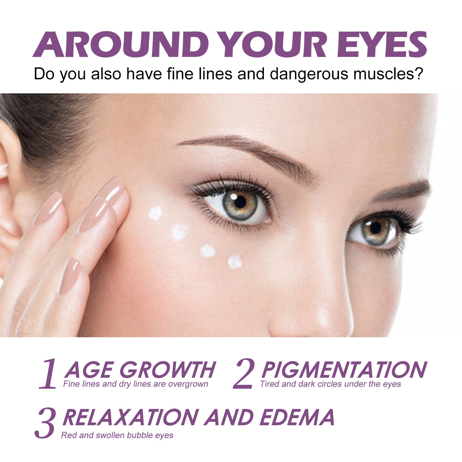 Moisturizing Eye Cream, Firming And Lifting Eye Creme For Fine Lines Crow's Feet Dark Circles