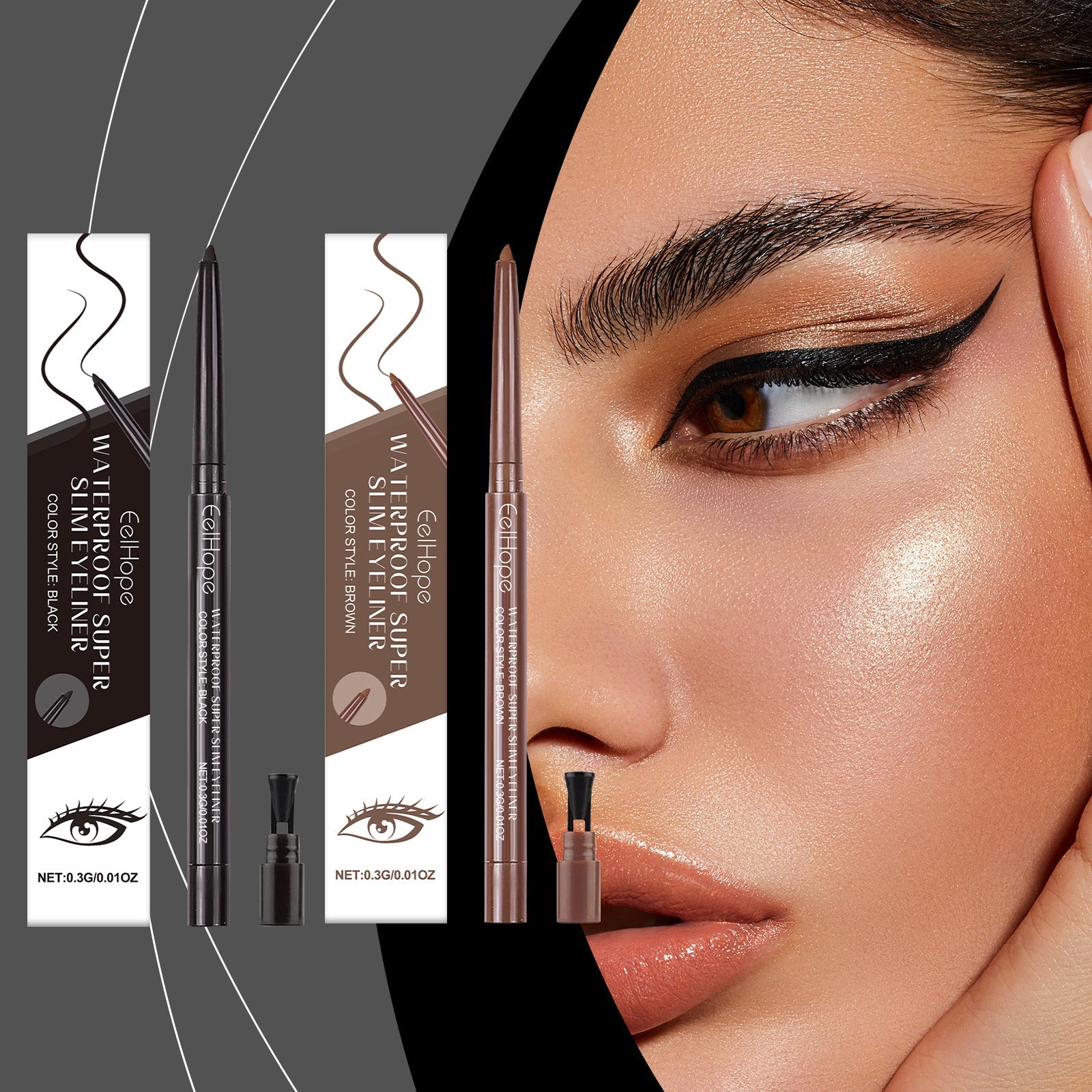 Color Eyeliner Daily Lasting Non-Fading Glue Eyeliner Smooth Smooth Eye Makeup Natural Color