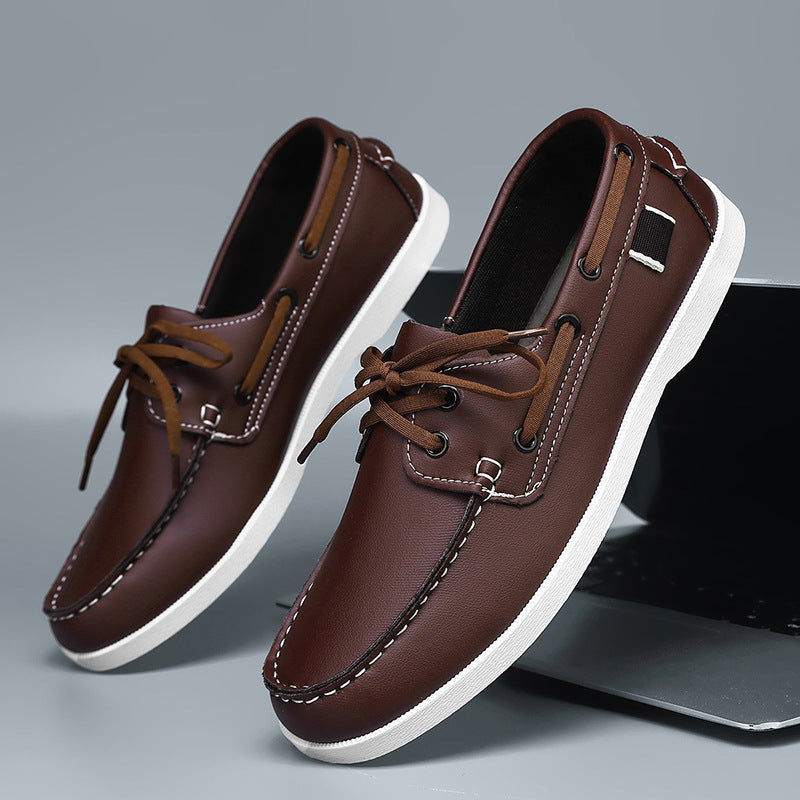 Casual Summer Men's Belted British Style Versatile Loafer Breathable Leisure Work Commuting Lazy Shoes