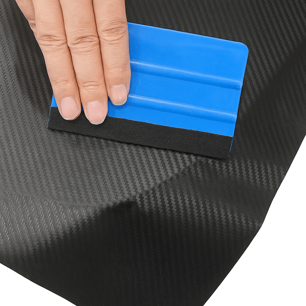 3D Carbon Fiber Black Car Sticker Vinyl Wrapping Film | Waterproof & Anti-Scratch PVC Car Wrap