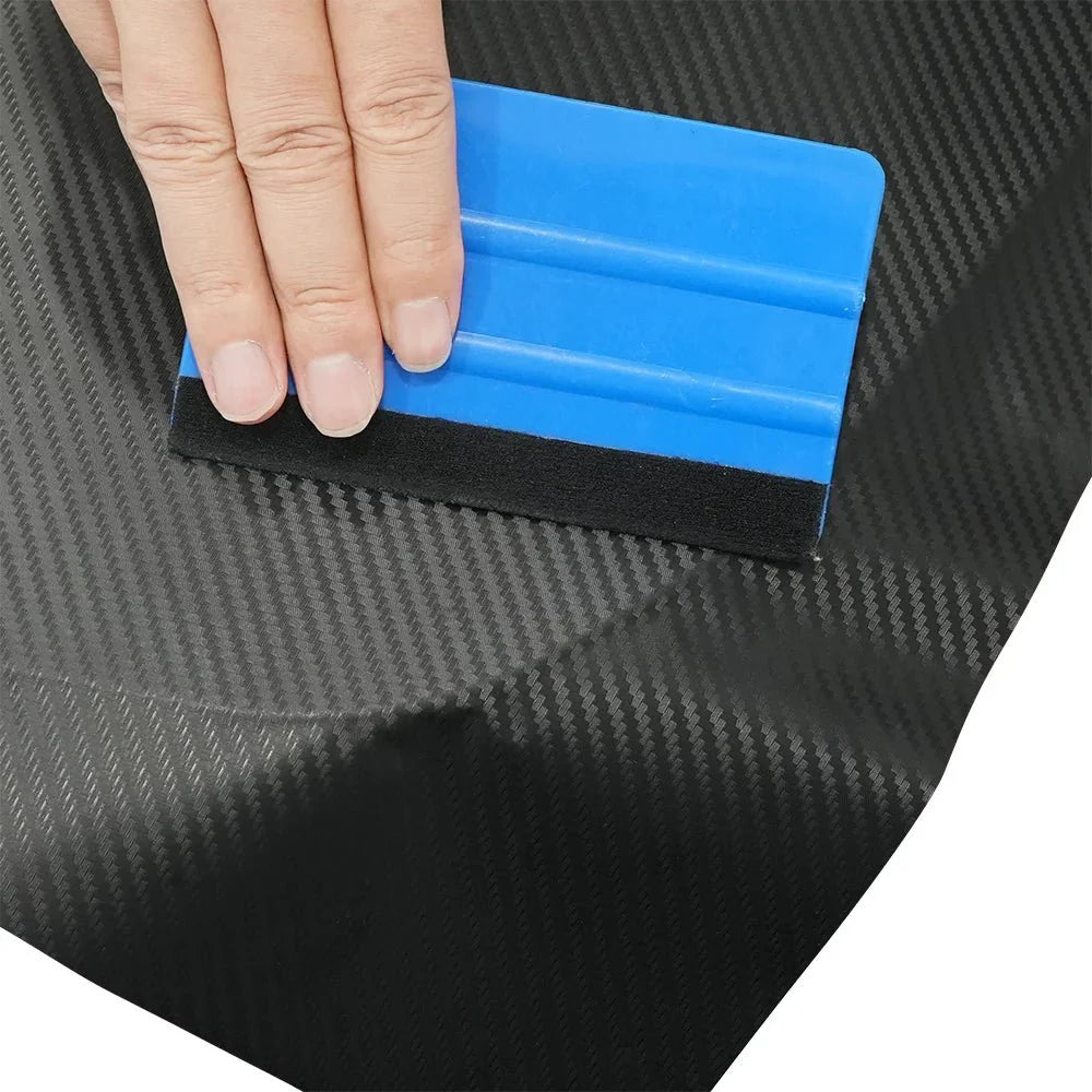 3D Carbon Fiber Black Car Sticker Vinyl Wrapping Film | Waterproof & Anti-Scratch PVC Car Wrap
