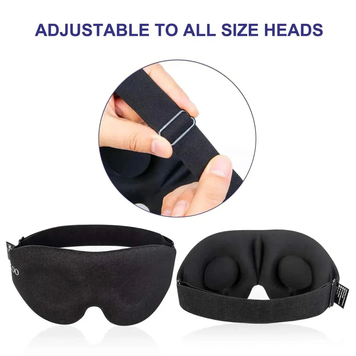 3D Concave Eye Mask | Light Blocking Sleep Aid for Men and Women