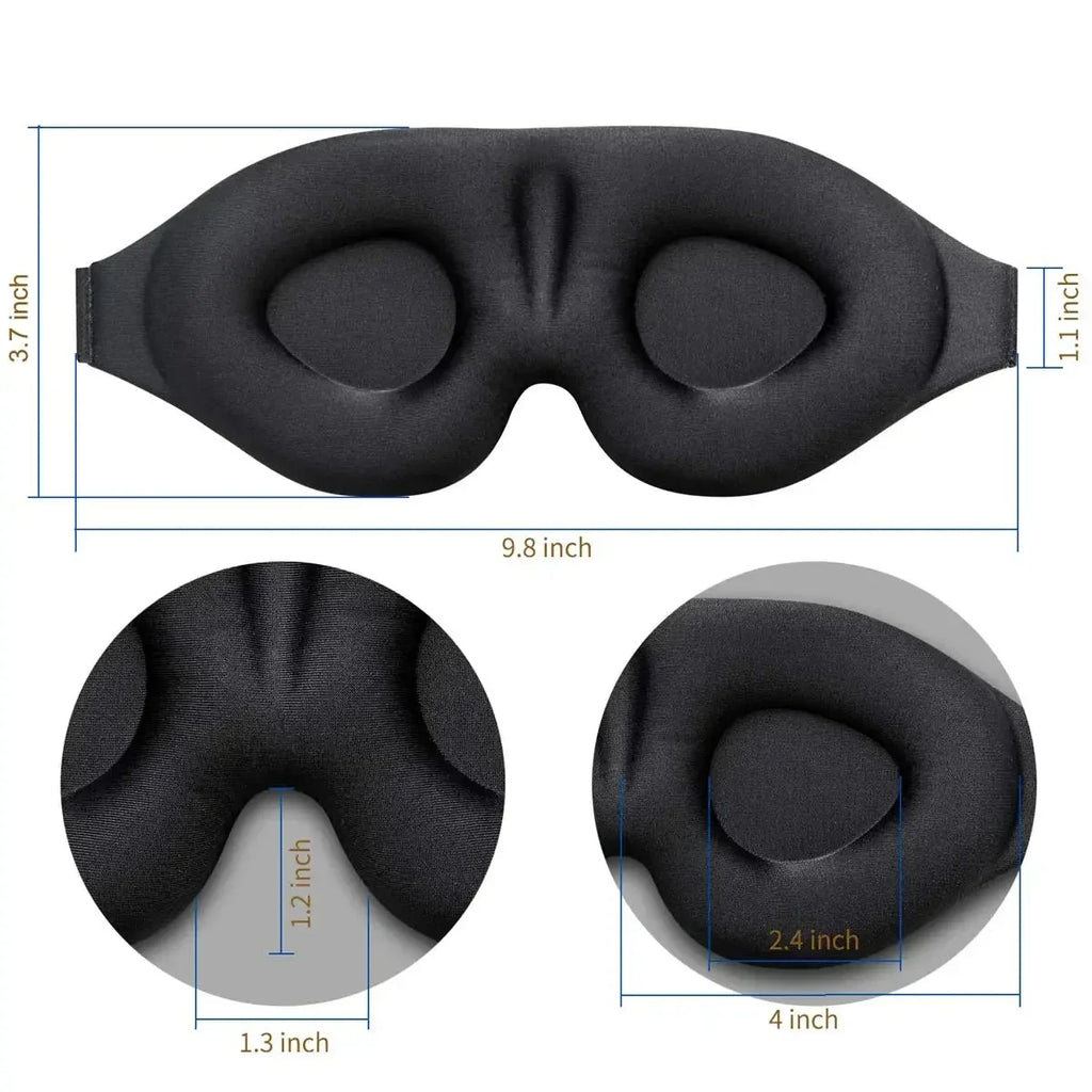 3D Concave Eye Mask | Light Blocking Sleep Aid for Men and Women