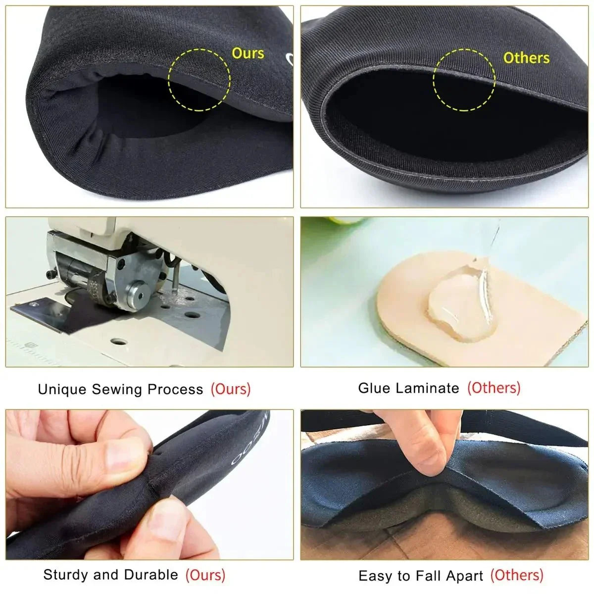 3D Concave Eye Mask | Light Blocking Sleep Aid for Men and Women