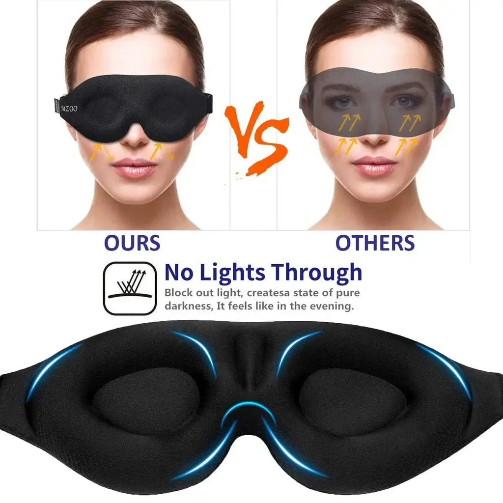3D Concave Eye Mask | Light Blocking Sleep Aid for Men and Women