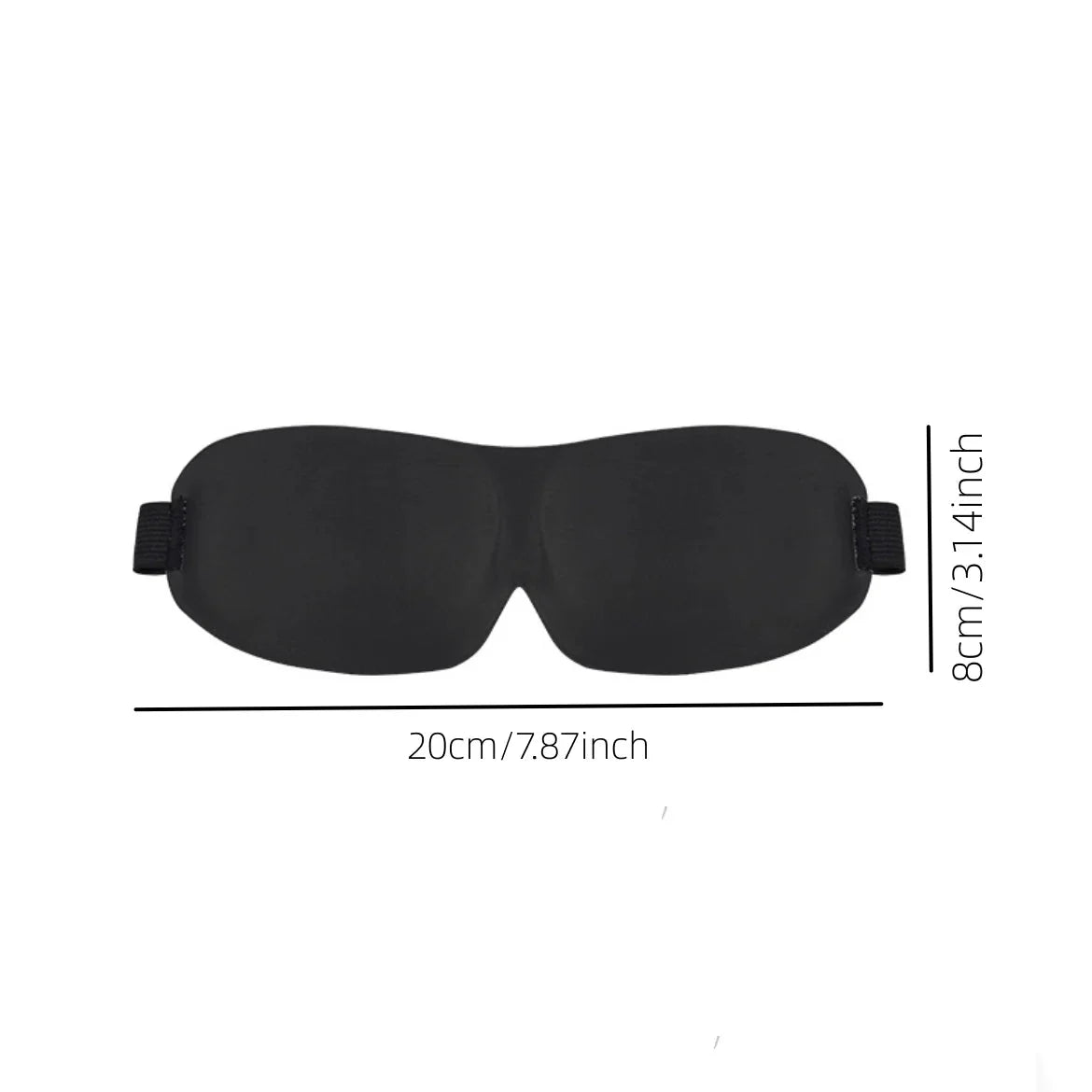 3D Contoured Sleep Mask | Ultra-Soft Breathable Light Blocking Eye Cover