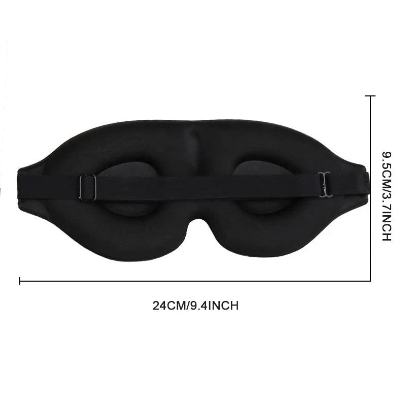3D Contoured Sleep Mask | Light Blocking Eye Mask for Travel and Home
