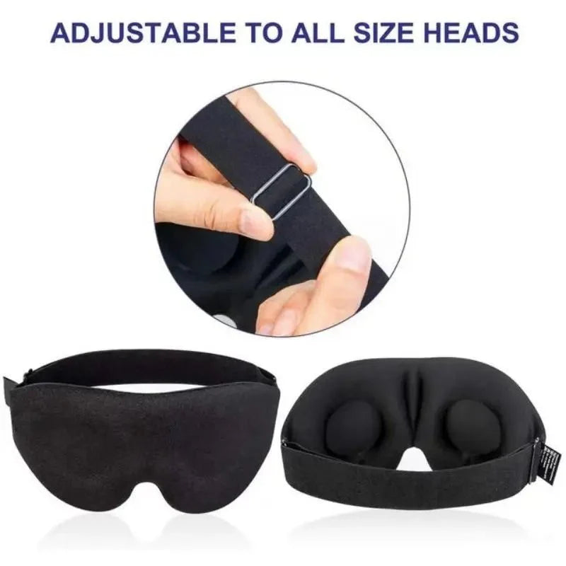 3D Contoured Sleep Mask | Light Blocking Eye Mask for Travel and Home