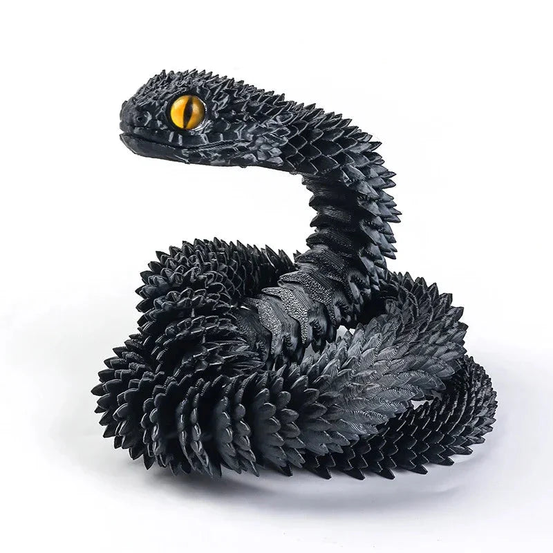 3D Printed Rotatable Snake Model – Articulated Animal Simulation Ornament
