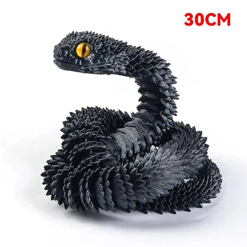 3D Printed Rotatable Snake Model – Articulated Animal Simulation Ornament