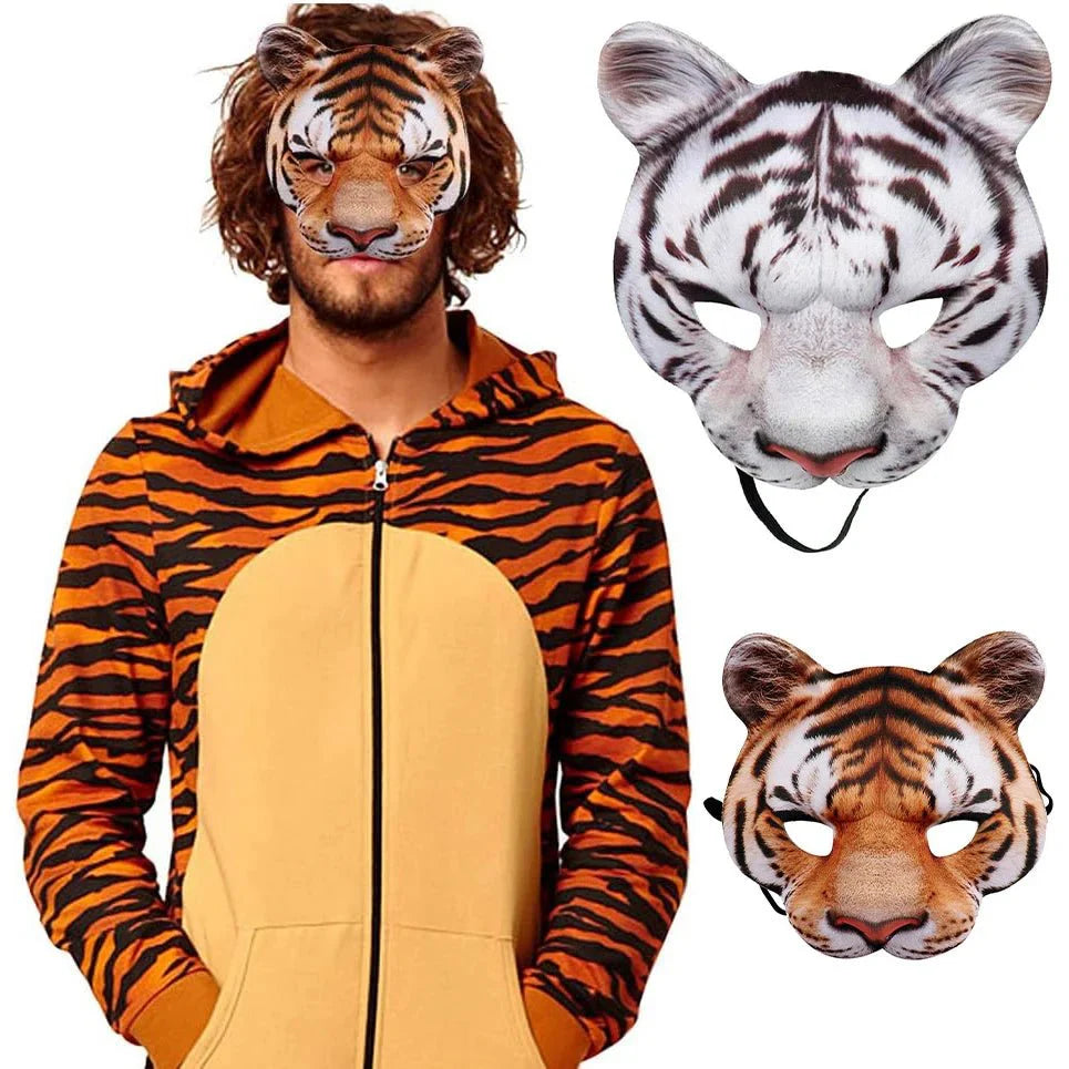 3D Realistic Animal Foam Mask – Full Face Cosplay