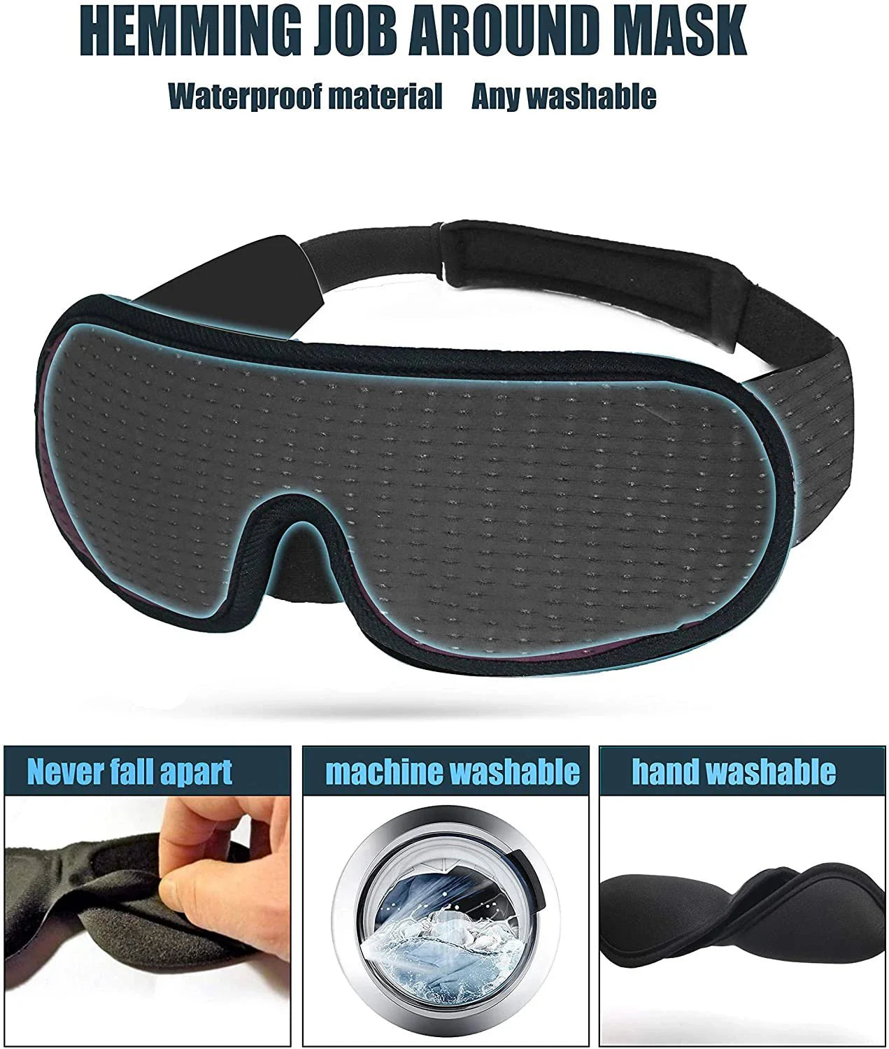 3D Sleep Eye Mask | Soft Padded Memory Foam Eyeshade