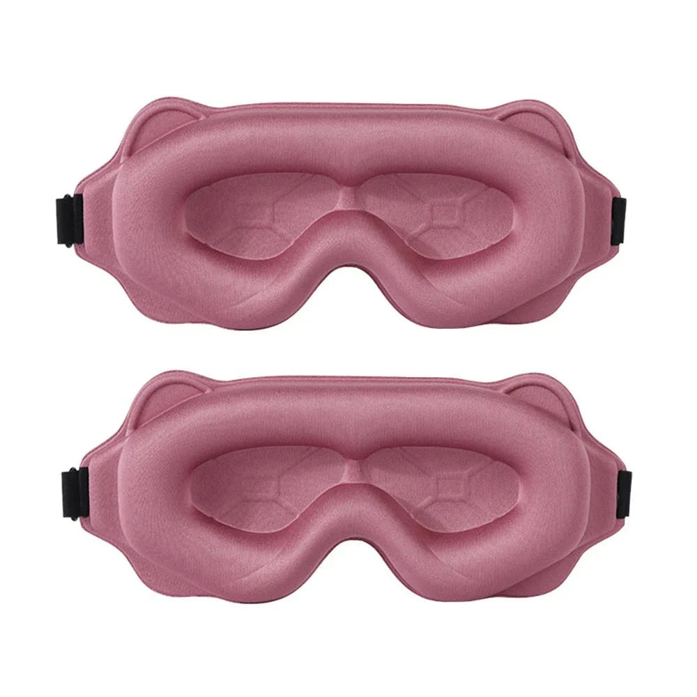 3D Contoured Sleep Mask | Breathable Light-Blocking Eyeshade for Travel