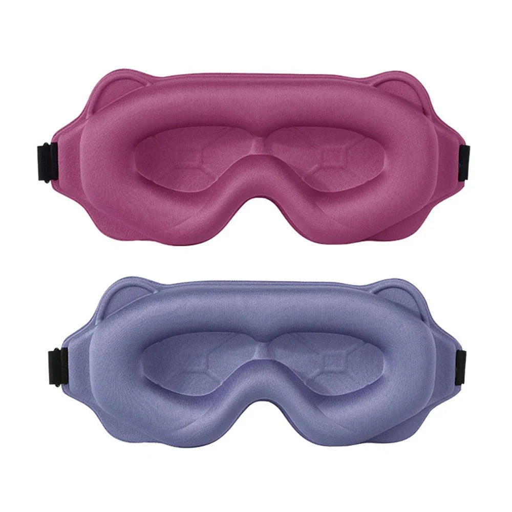 3D Contoured Sleep Mask | Breathable Light-Blocking Eyeshade for Travel