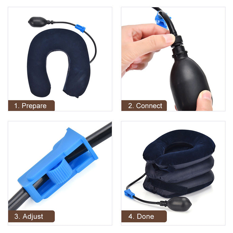 Swan Neck Correction Artifact Cervical Spine Traction Device Cervical Spine Neck Traction Belt Inflatable Neck Protection