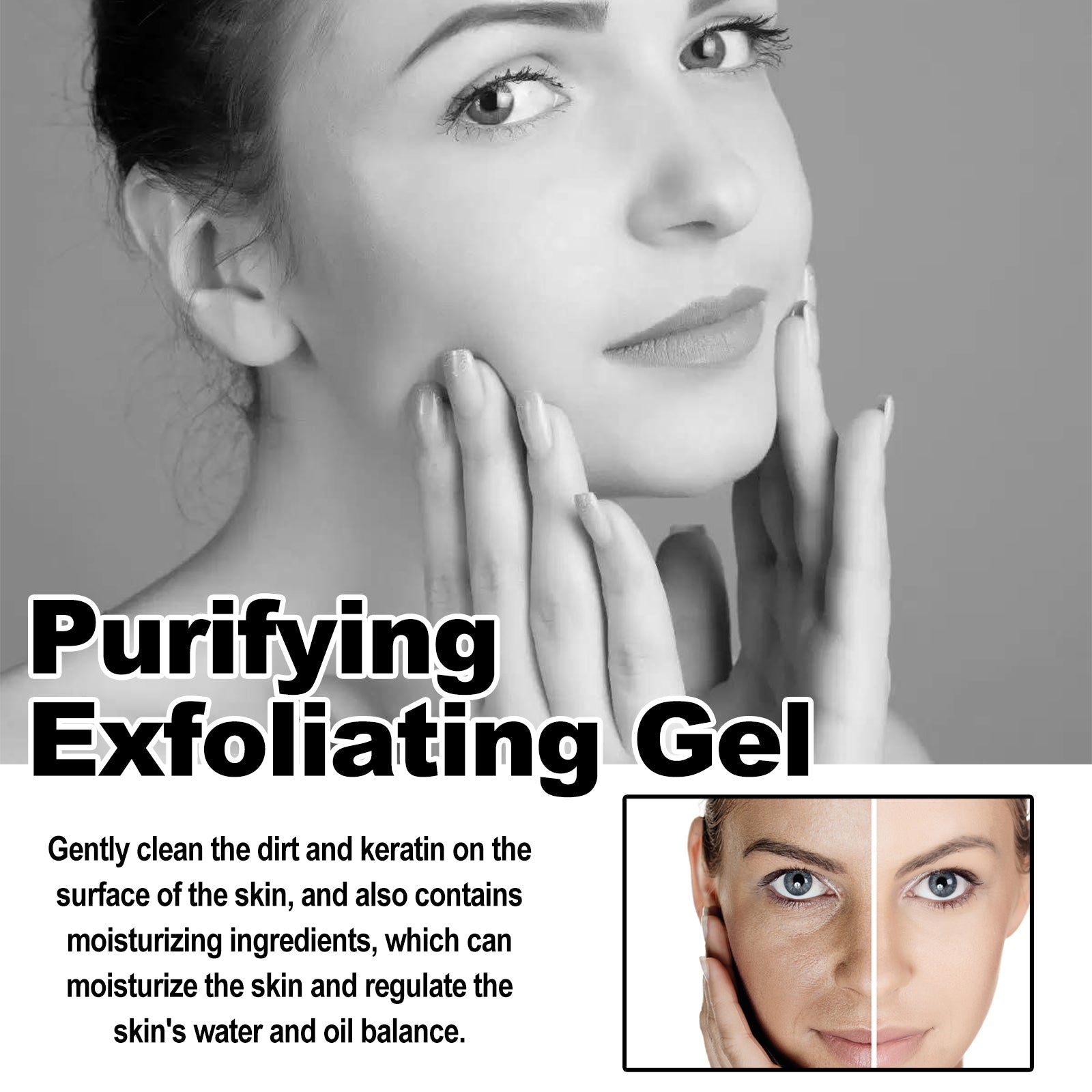 Purifying Exfoliating Gel, Chun White Tender Skin Clean Bright Skin Cutin Tighten Pores