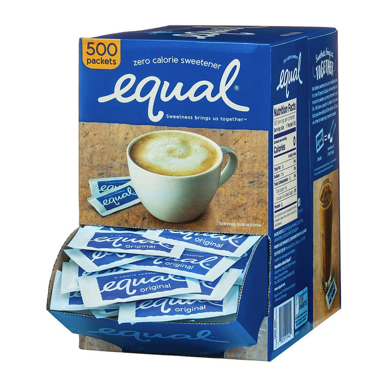 Equal Original Zero Calorie Sweetener, 500 Count Packets – Blue Box