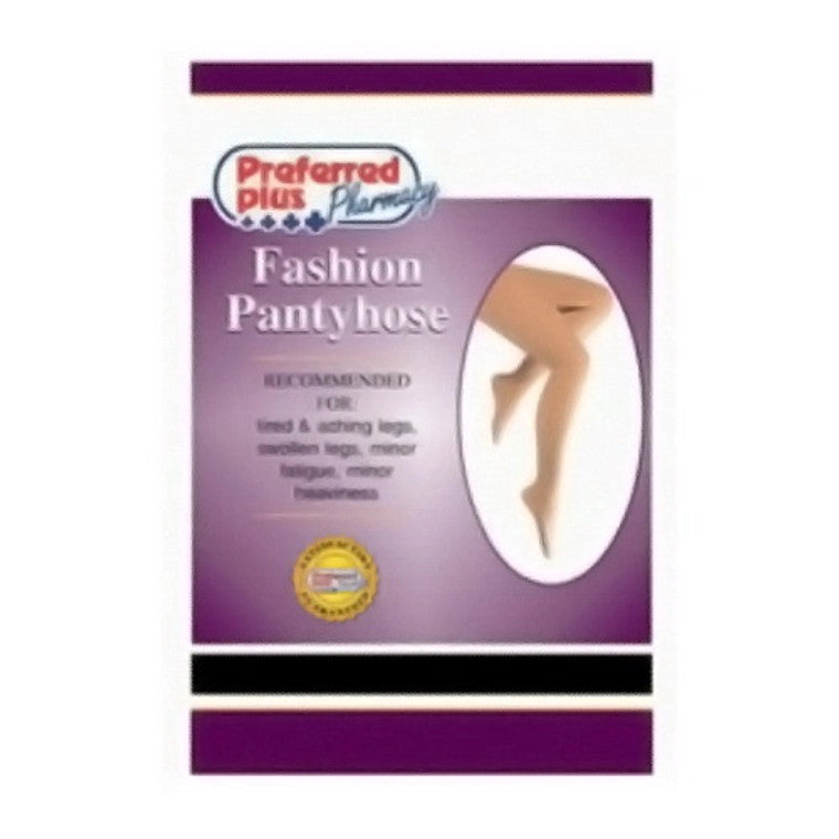 Loving Comfort Sheer Pantyhose  15-20 Closed Toe Beige Queen +1Ct
