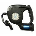 4.5M LED Flashlight Extendable Retractable Pet Dog Leash Lead with Garbage Bag