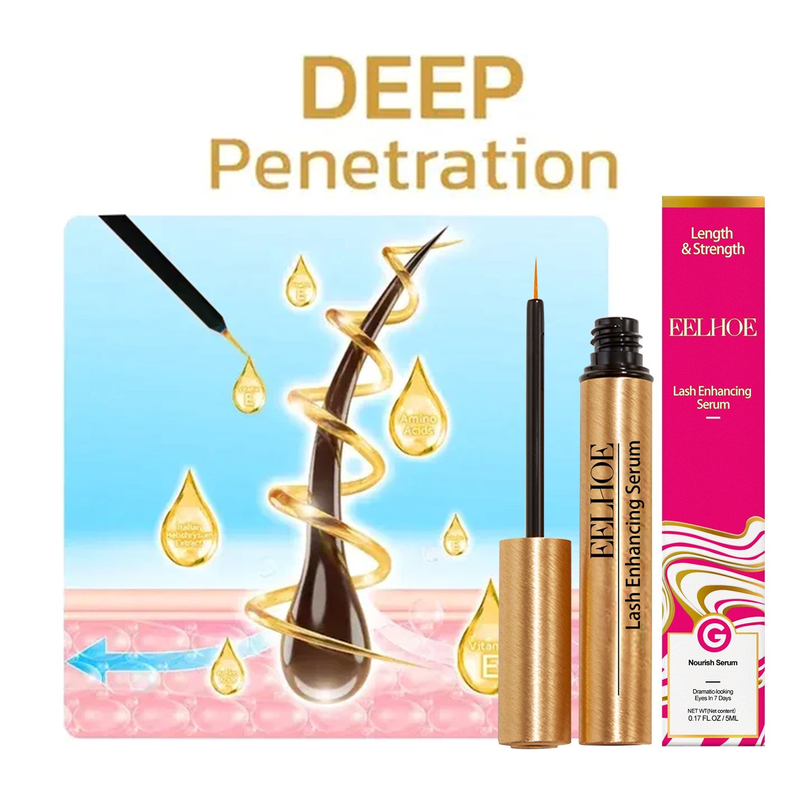 Eyelash Liquid Natural Long And Curly Eyelashes Black Thick Moisturizing Mild And Beautiful Eyelash Liquid