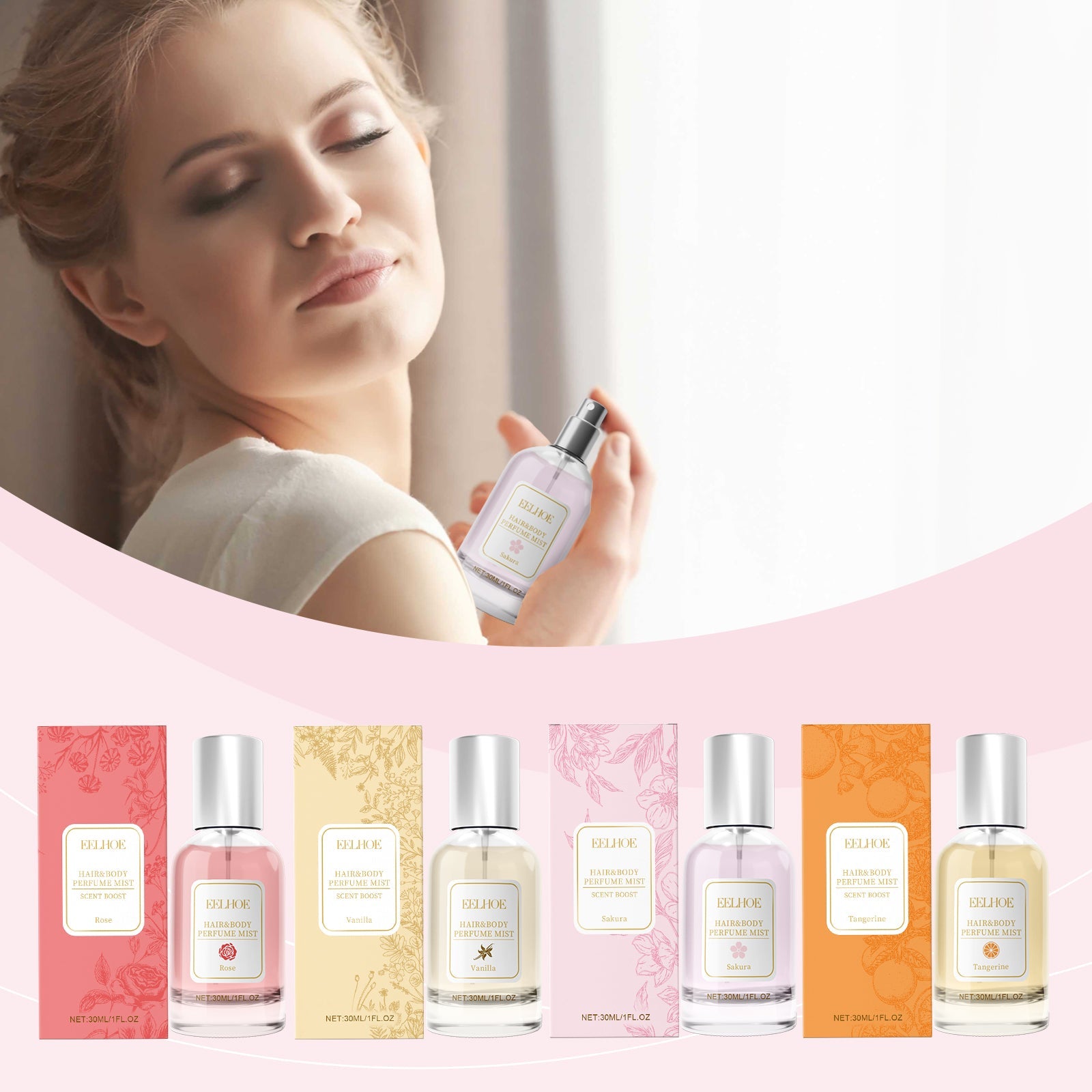Body Hair Perfume Spray Body Skin Hair Long-Lasting Fresh Fragrance Spray