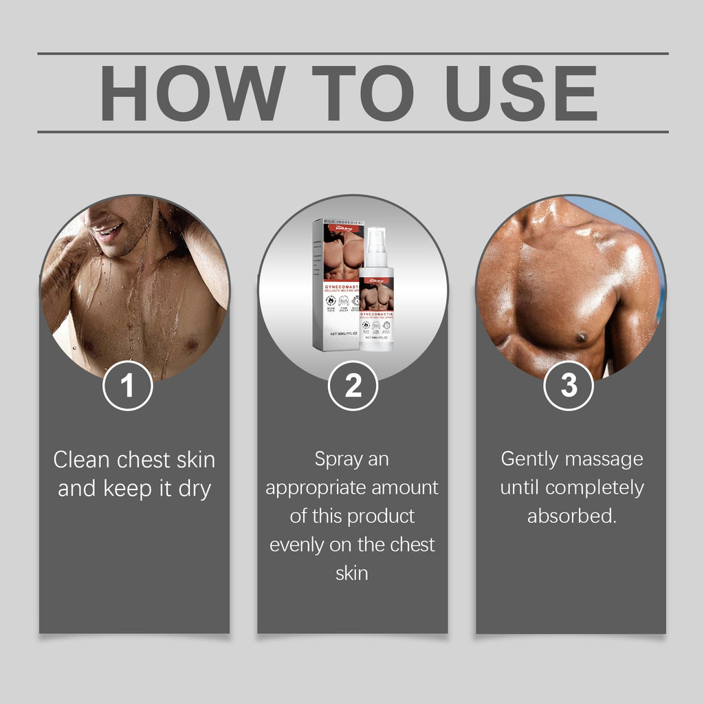 Men's Chest Spray, Breast Contour Gentle Skin Care Spray