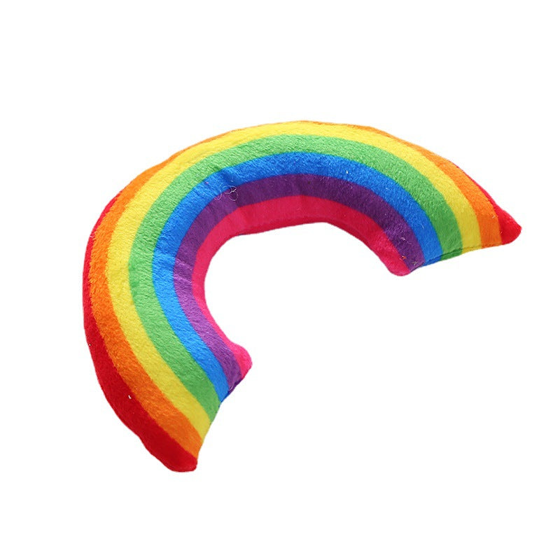 Pet Supplies Cat Toy Rainbow Bridge Pillow with Catnip and Cat Mint