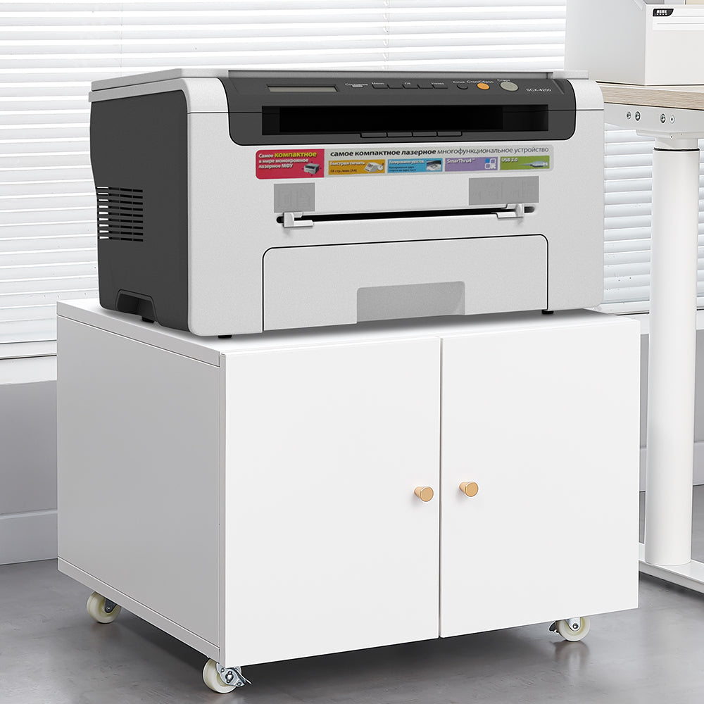 Office furniture Copier Cabinet white mobile pedestal file Printer Stand
