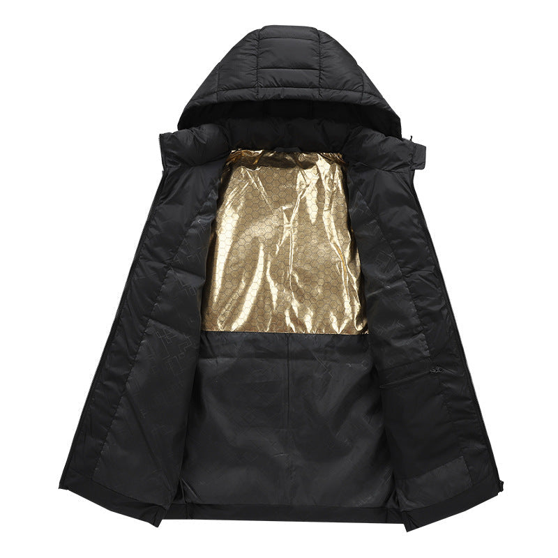 Smart Heating DC Warm Two-color Heating Constant Temperature Cotton-padded Coat