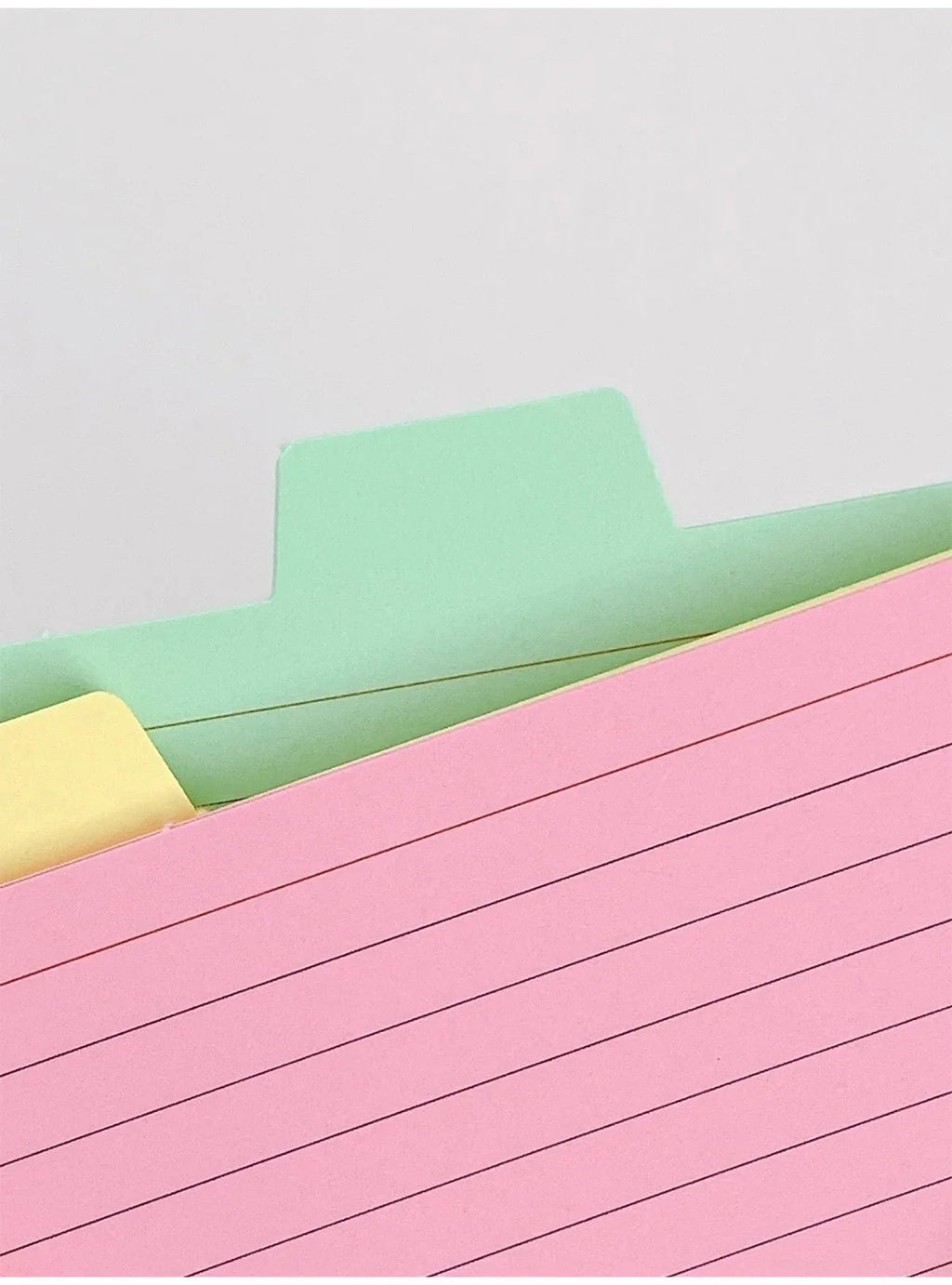 50 Pcs Index Label Papers with Tabs - 5 Colors