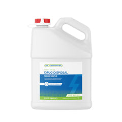 Rx Destroyer For LIQUIDS Pro Series, 1 Gallon Bottles W/ Hardener Pouches, With Tethered Cap & View Gauge And Mail Back Drug Disposal Program, 4/CS
