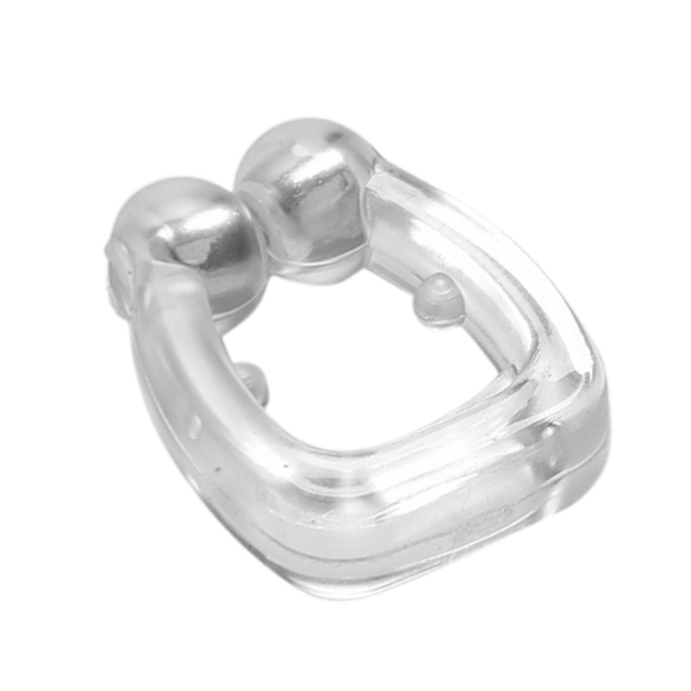 Silicone Magnetic Anti Snore Stop Snoring Nose Clip Sleep Tray Sleeping Aid Apnea Guard Night Device with Case