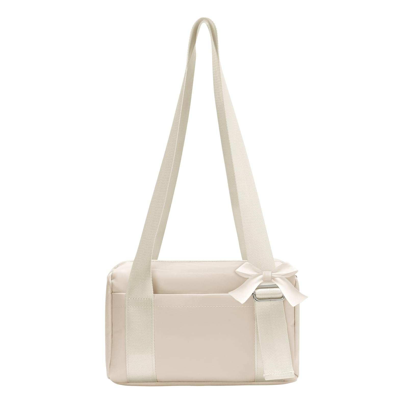 MEXS Mini Gym Bag for Women Waterproof Sports Duffel Bag Cream 10x5.4x6.5in