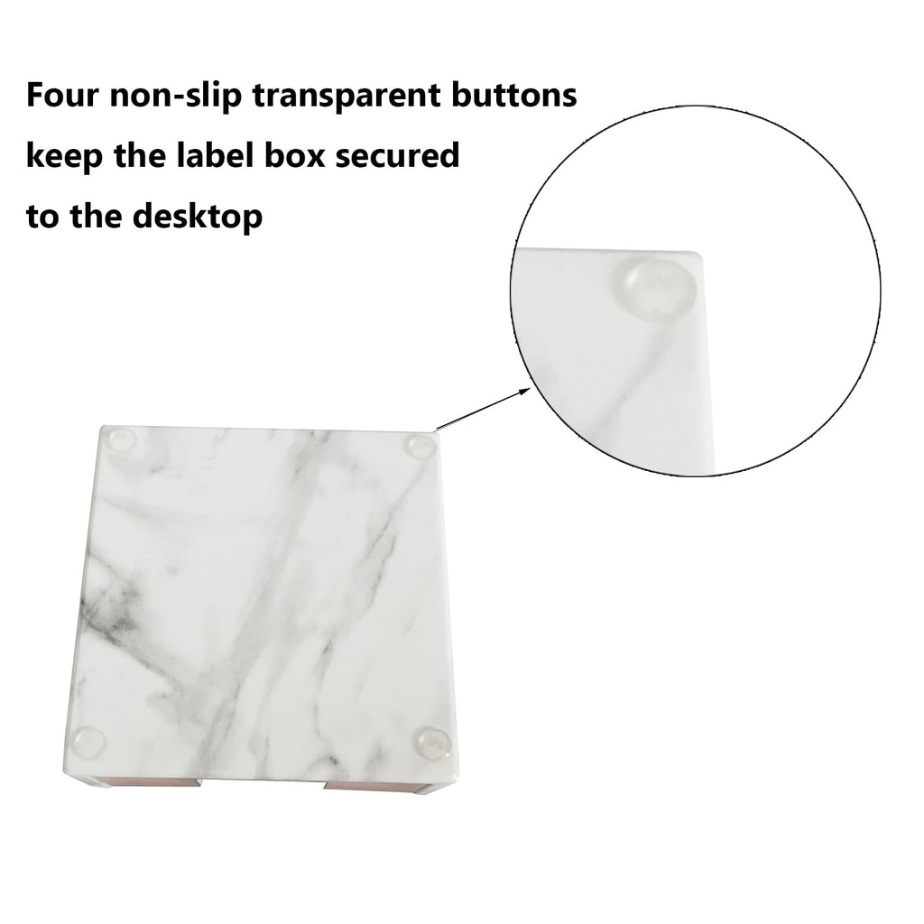 Supfoxer Marble White Metal Sticky Notes Holder for 3x3 Adhesive Notepads
