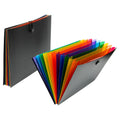 JAM PAPER Accordion Folder 12 Pocket Expanding File Letter Size Black