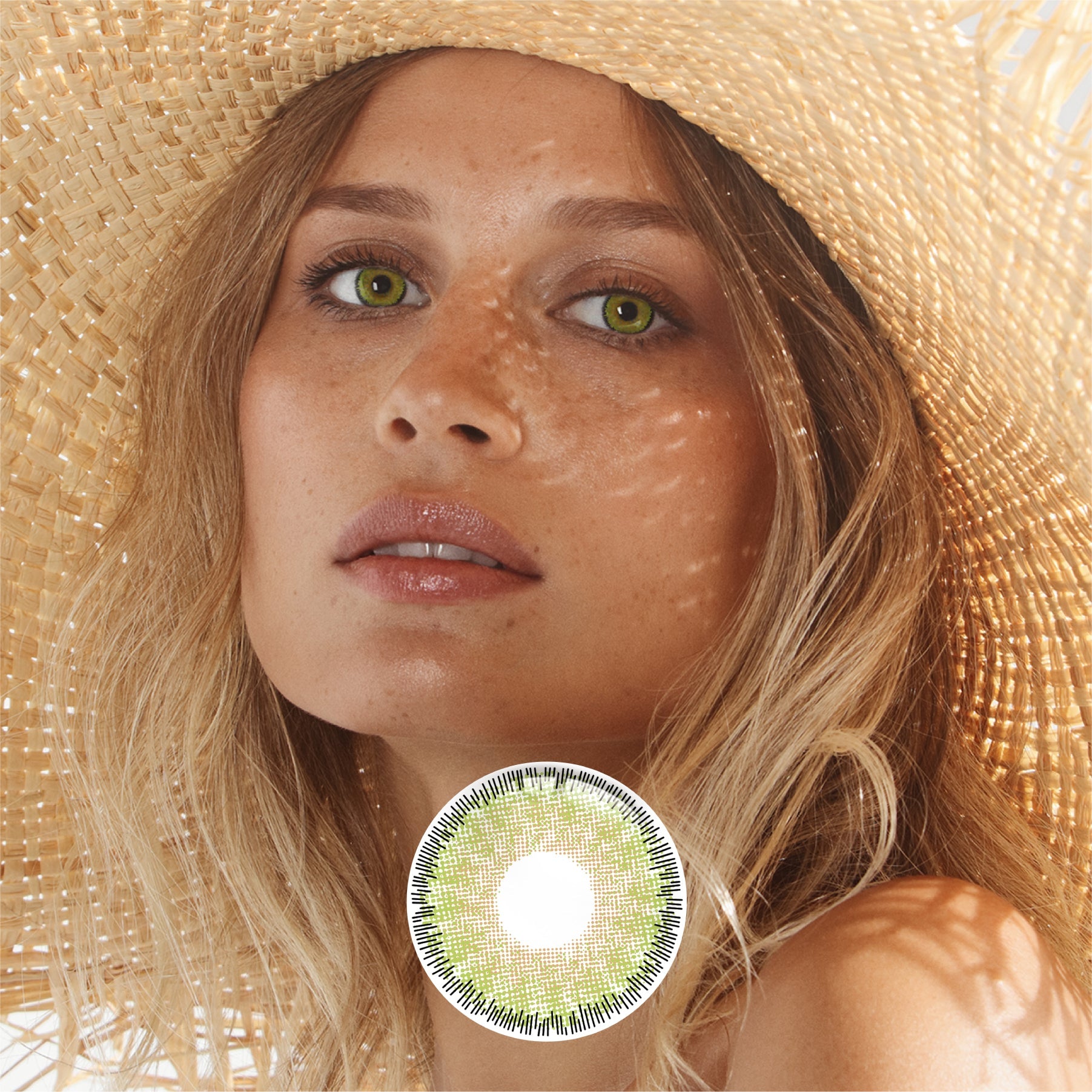 1Pcs FDA Certificate Eyes Beautiful Pupil Colorful Girl Cosplay Contact Lenses Green(0-600°)