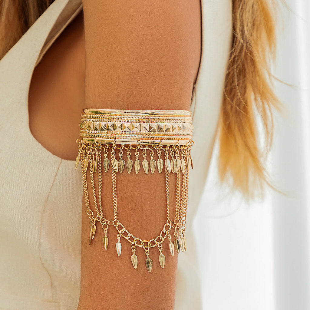 Western cowboy style metal tassel arm chain arm chain Dunhuang chain retro cross-border arm bracelet jewelry