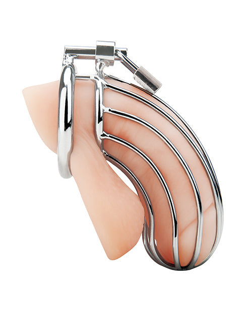 Blue Line Prisoner Cock Cage Silver