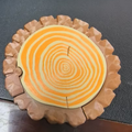 Printed wooden coasters Creative coffee cup holder Portable coaster