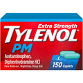 Tylenol PM Extra Strength, Nighttime Pain Reliever & Sleep Aid, 150 ct Caplets