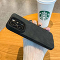 Luxury Matte Soft Leather Phone Case For iPhone 15 14 Plus 13 12 11 Pro Max 7 8Plus SE Lens Protection Shockproof Silicone Cover