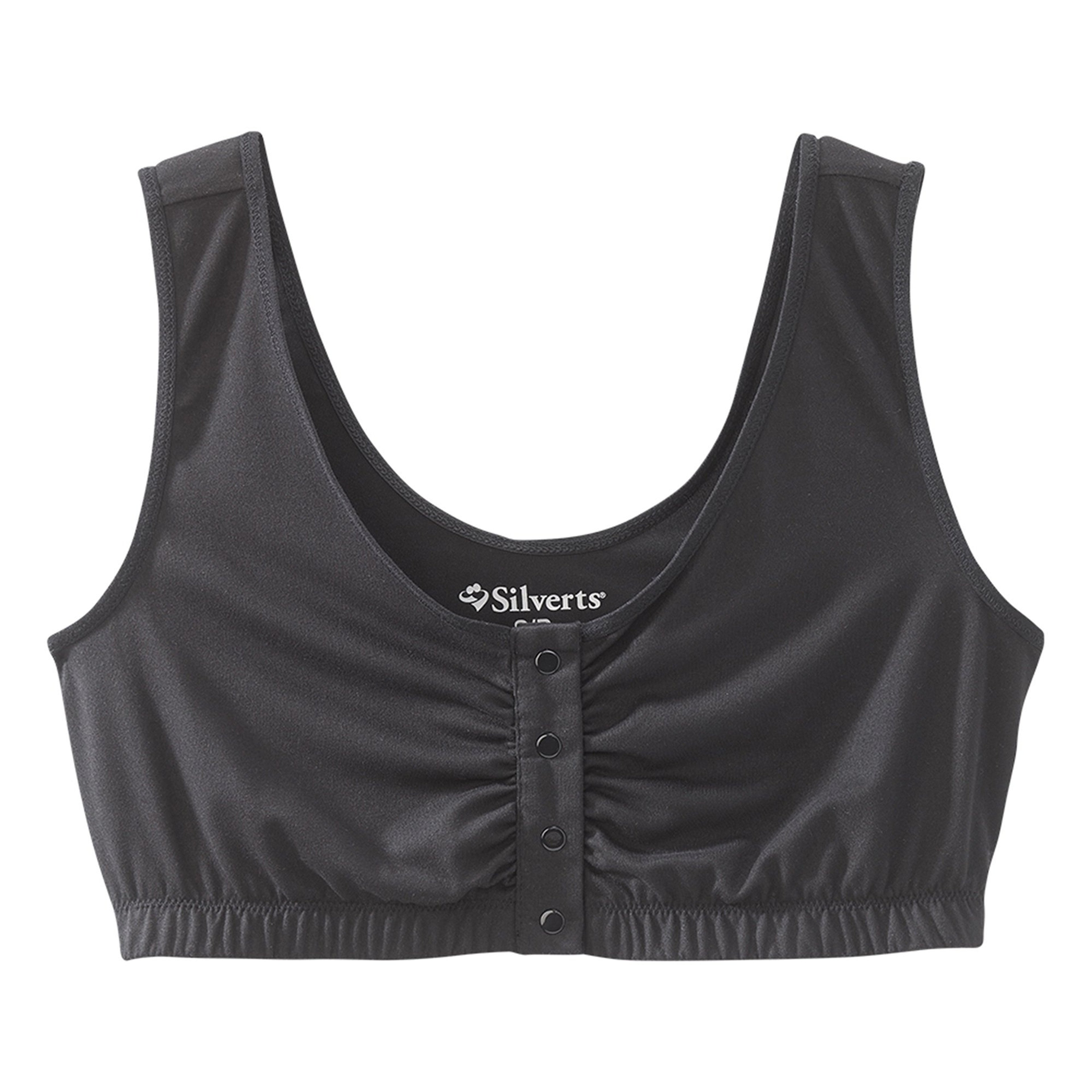 Silverts Adaptive Front Closure Bra - Black, 2X-Large