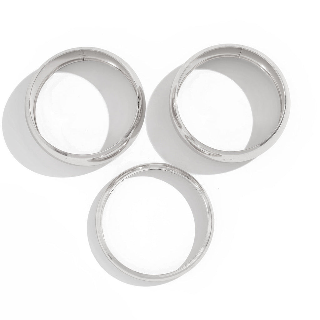 Stacked wind curved smooth surface bracelet with personalized and versatile metallic feel Bracelet set