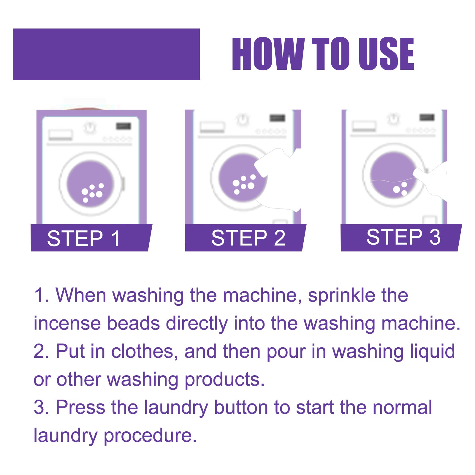 Lavender Laundry Perfume Beads, Laundry Decontamination Protective Clothing Soft Lasting Fragrance Beads