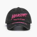 Fashionable Outdoor Versatile Curved Brim Letter Embroidery Men's Flat Tongue Hat Show Face Small Washed Women's Simple Baseball Hat Fashion