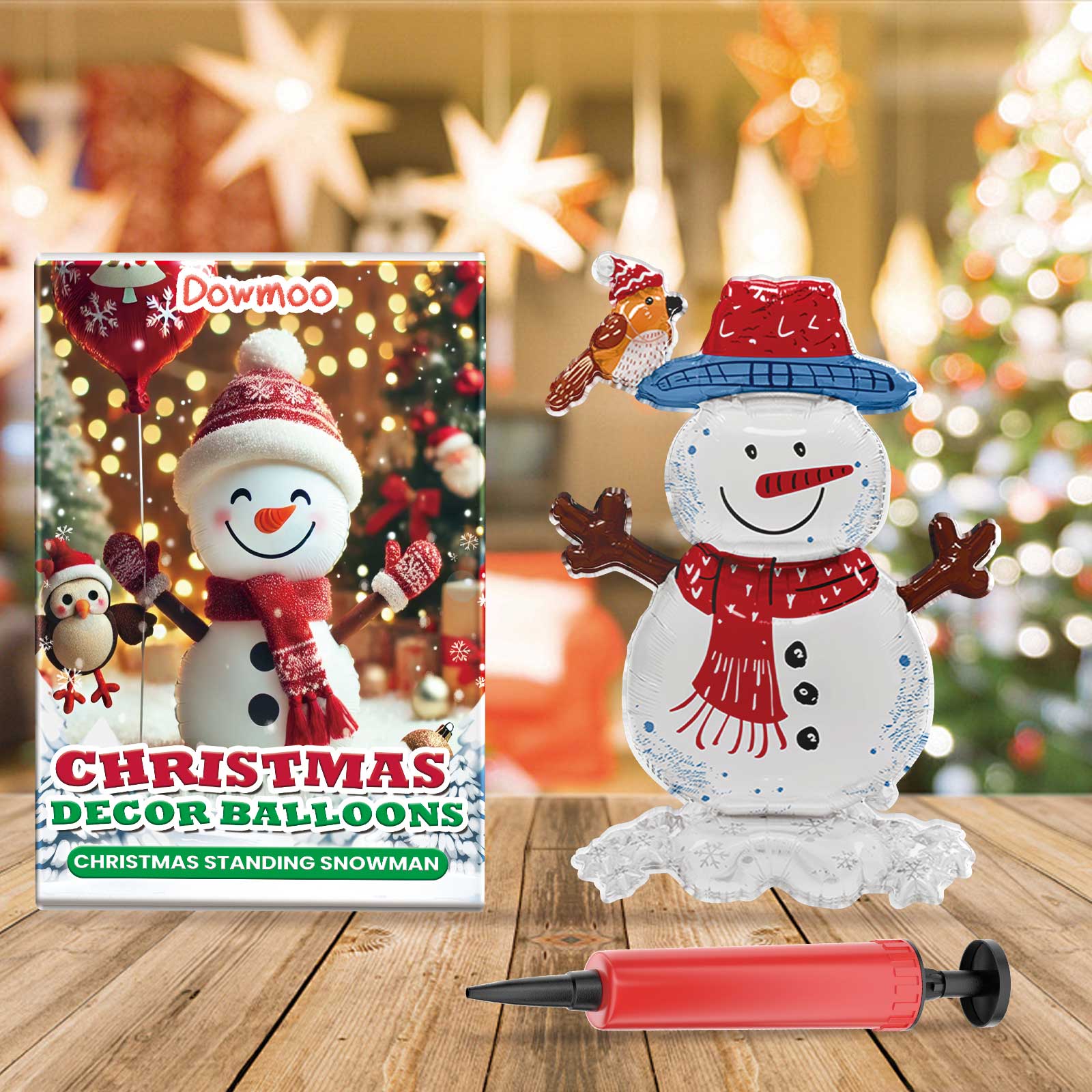 Christmas Balloons Balloon Standing Santa Claus Reindeer Christmas Tree Event Atmosphere Arrangement